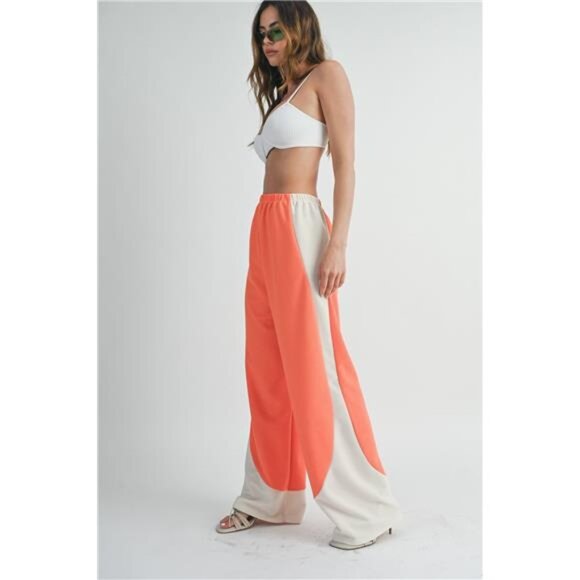 Two Toned Wide Leg Pants - Picture 4 of 9